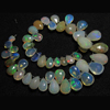 7 inches strand Trully Nice Quality - Ethiopian Opal - Sparkle Faceted Pear Briolett Full Flashy amazing Fire Huge size 5x7 - 10x14 - 45pcs
